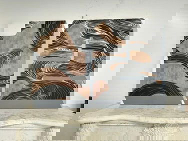 David Ellis (Born 1971) abstract on wood panel, dated 2011 on back, untitled, nice condition,