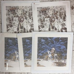 Bev Doolittle signed lot-five prints. All five prints are signed and shrink-wrapped to foam core