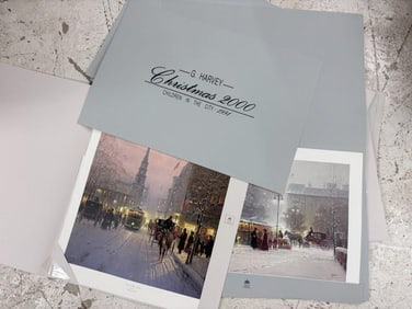 G. Harvey 34 prints lot. Includes six copies of Children in the City (1991, signed and numbered