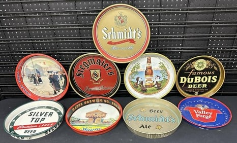 ( 9 ) Pennsylvania Brewery BEER TRAYS, some in better condition than others, good mix....From a one