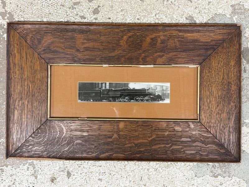 Framed b&w photo of Delaware/Hudson engine and car. It is unsigned and undted. While the frame (1 of 3)