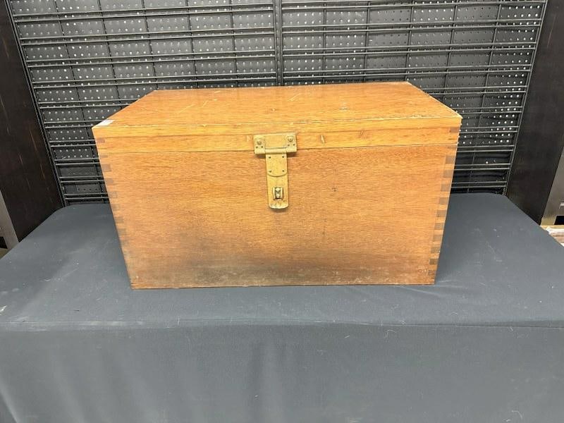 Asian storage chest, dovetailed construction, structurally sound, measures 34" wide x 20" deep x 19" (1 of 4)
