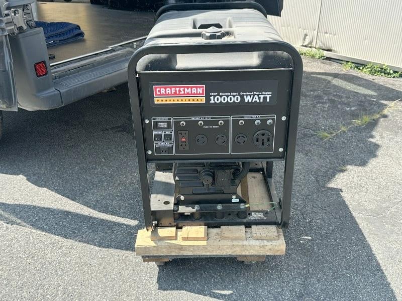 CRAFTSMAN 19 horsepower 10000 watt generator with under 1 hour use on the meter, stored inside the (1 of 6)