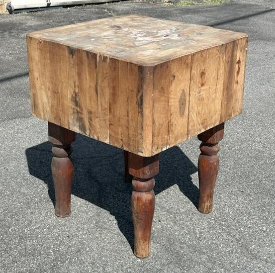 Nice old estate BUTCHER BLOCK from Hudson Valley estate. (1 of 4)