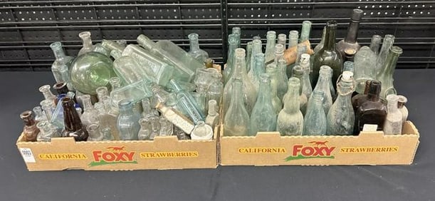 Big estate lot old BOTTLES, Soda, Medicinal, etc. Some Hudson Valley, just as we found them, a lot