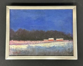 Cecile Forman (1905 - 1995) impressionist o/c landsca;e titled ( WINTER ), signed lower left, fine
