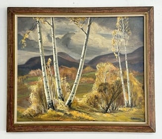 Theodore Milton Wassmer (1910 - 2006) o/c titled ( AUTUMN IN WOODSTOCK ( NY ). From Woodstock, New