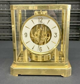 LE COULTRE ATMOS mantel clock, running, in extremely fine clean condition. From local estate, again