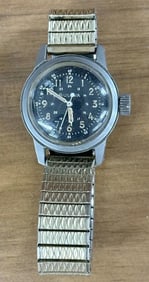 BULOVA vintage Military wrist watch, runs when wound, just as we found it, will picture front and