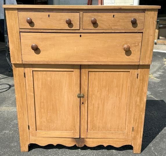 Hudson Valley pine jelly cupboard, structurally sound, nice finish, from Hudson Valley estate. (1 of 2)