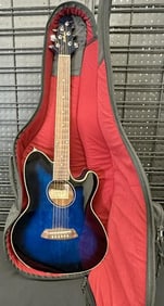 Ibanez Talman TCY10TRS1204 acoustic guitar, super clean, from local estate. Beautiful blue finish,