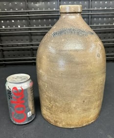 W W & D WESTON ELLENVILLE N.Y. stoneware jug, nice estate condition, measures 11.75" high. From