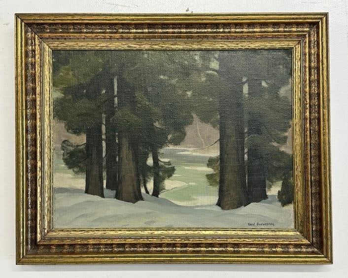 Cecil Chichester (1891 - 1963) o/b Winter landscape, from fine Kingston, New York estate, signed (1 of 3)