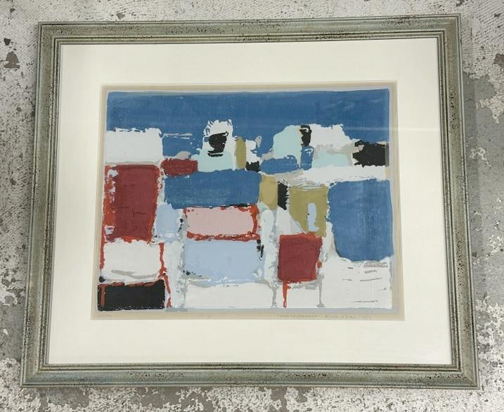 Nicolas De Stael (1914 - 1955) Screenprint in colors, titled Mediterrannee, 1952. ( Number 156 of (1 of 5)