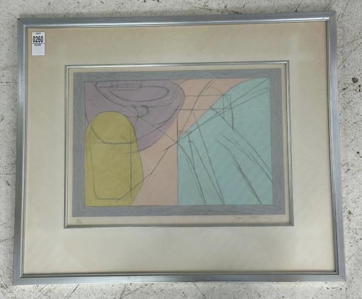 Jacques (Gaston Duchamp) Villon (1875 - 1963) Lithograph in colors, titled ( Le Vase Jaune, 1962 ), (1 of 3)