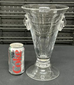 STEUBEN 10.75" high vase in fine estate condition, with original cloth bag, from estate in Hudson