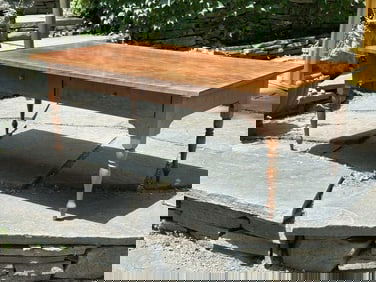 MARSHALL JAMES wonderful custom cherry (2) drawer coffee table, from fine non smoking estate in