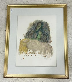 Reuven (Zelicovici) Rubin (1893 - 1974) signed lithograph ( David and Absalom, from the album The