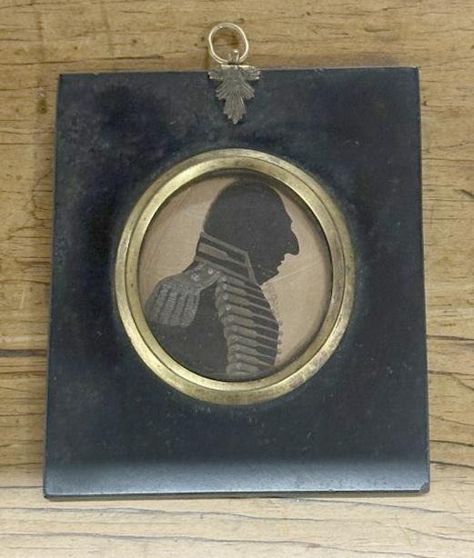 18th or early 19th c pen & ink miniature drawing of a Soldier in uniform, from Hudson Valley estate (1 of 4)