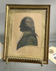 Samuel Folwell (1765 - 1813) miniature portrait of George Washington. From Hudson Valley estate of