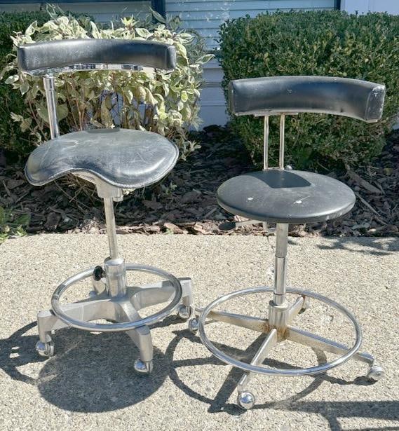 (2) adjustable stools from Woodstock, N.Y. Artist's studio….used right up till now…...a little (1 of 1)