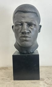 Plaster bust of Black Man, with provenance from the ( Betty Ballantine estate ) in Bearsville, N.Y.