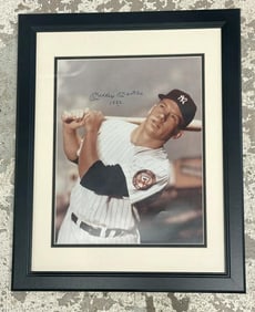 MICKEY MANTLE signed 13.5" x 10.5" color photograph, with certificate of authenticity from Anaconda