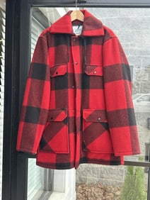 JOHNSON WOOLEN MILLS INC. fabulous like new red plaid hunting jacket, from fine estate in Hudson
