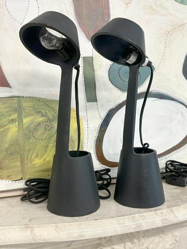 Pair TOM DIXON Lean table lamps, nice estate condition, they measure 17" high. From fine local (1 of 2)