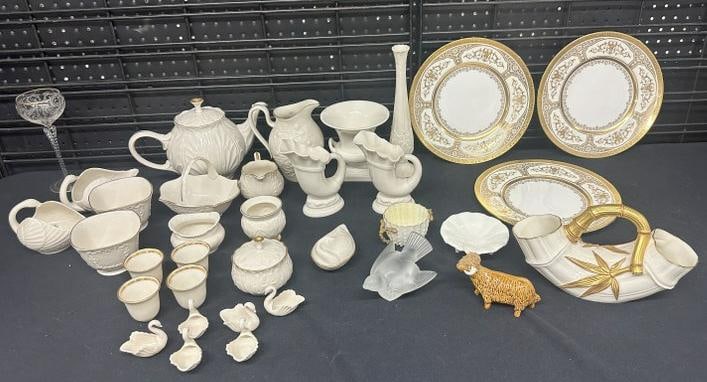 Nice estate lot of mostly LENOX, (2) large MINTON plates, Royal Worcester, and a few other pcs.. In (1 of 11)
