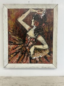 Impressionist Mid Century o/c of dancer, signed ( MARI ), from local estate, nice overall condition,