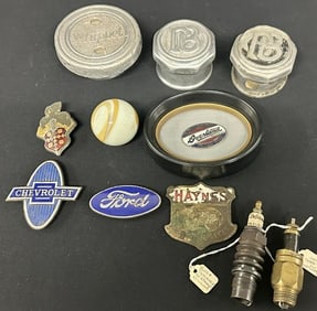 Vintage automobiles accessories lot found in local estate, good lot for dealer or collector to sort