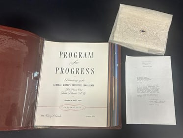 GENERAL MOTORS CORPORATION 1953 signed letter by ( HARLOW H CURTICE ) with album of proceedings from