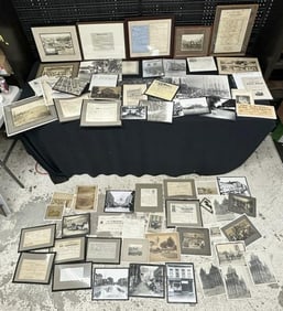 Large lot ALBANY NY and area photographs, ephemera including early billheads, most all is framed or