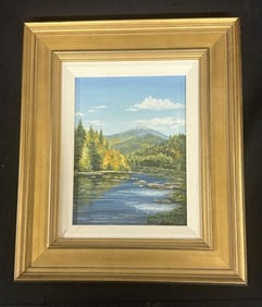 Robin Guthridge o/c landscape titled ( WHITEFACE MOUNTAIN, 2003 ), in fine condition, from Albany,