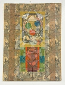 Dan Gottschalk (1919 - 1979) mixed media on canvas titled ( THE CIRCUS BALLET ), signed and titled