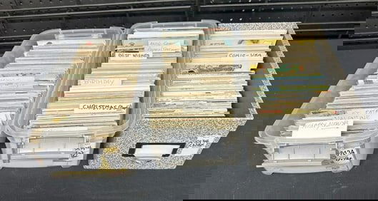 (3) boxes ( hundreds ) of Greetings & Comics postacrds, from estate of NYC Professor…...