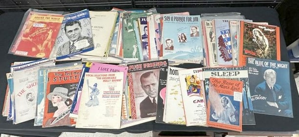 Estate boxlot of older sheet music, from NYC estate of College Professor, good lot to sort out for a