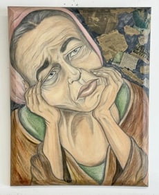 Ronnye Jai Shapiro (1943-2022) o/c portrait of woman, untitled, directly from the Artist's