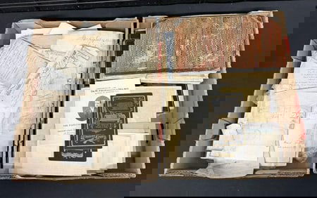 (2) boxes misc. ephemera from local Hudson Valley family, early manuscripts, legal papers,