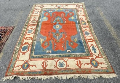 IKEA machine made wool rug, nice design, measures 116" x 77", tag on back in place.