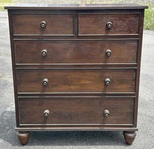 Nice dark oak decorative dresser, wonderful form, structurally sound and clean. From fine NYC: Nice dark oak decorative dresser, wonderful form, structurally sound and clean. From fine NYC apartment…..measures 36.5" wide x 19" deep x 41" high.