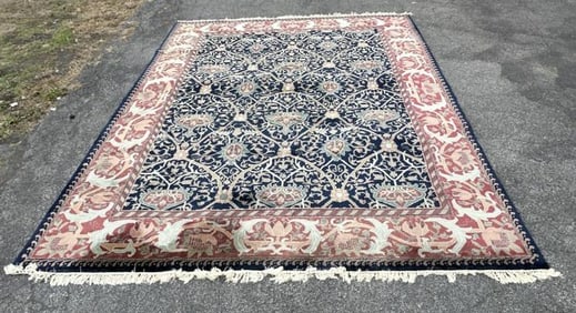 Roomsize handmade wool oriental rug, thick pile, nice overall condition measures 145" x