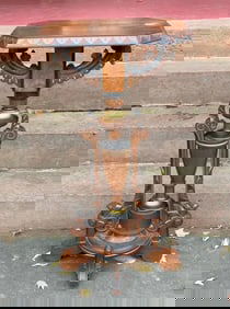 Wonderful Victorian high end pedestal, from Victorian mansion in Kingston, New York. ( has a stain