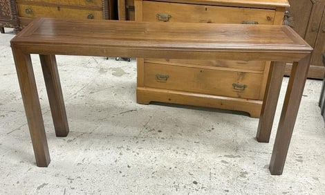 Contemporary rosewood & mahogany console table, from nice Woodstock, N.Y. estate. Structurally