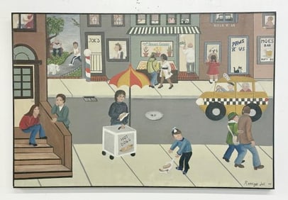 Ronnye Jai Shapiro (1943-2022) o/c NYC scene painted in 2007, signed lower right, very nice