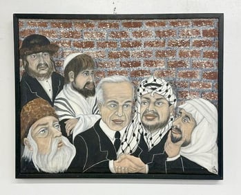 Ronnye Jai Shapiro (1943-2022) o/c of religious group including Arafat .....signed and dated 1993