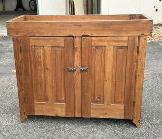 19th c pine drysink, structurally sound, from Hudson Valley country home, measures 42" wide x 16.5"