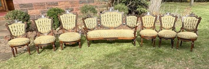 Fabulous (7) pc. Victorian parlor set, from the finest Victorian home in Kingston, N.Y. I pretty (1 of 5)