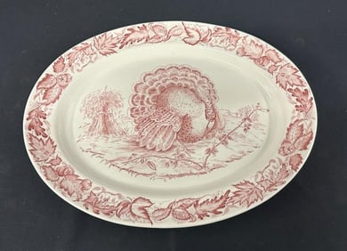 ROYAL STAFFORDSHIRE ( CLARICE CLIFF ), porcelain Turkey platter, in fine estate condition. Measures